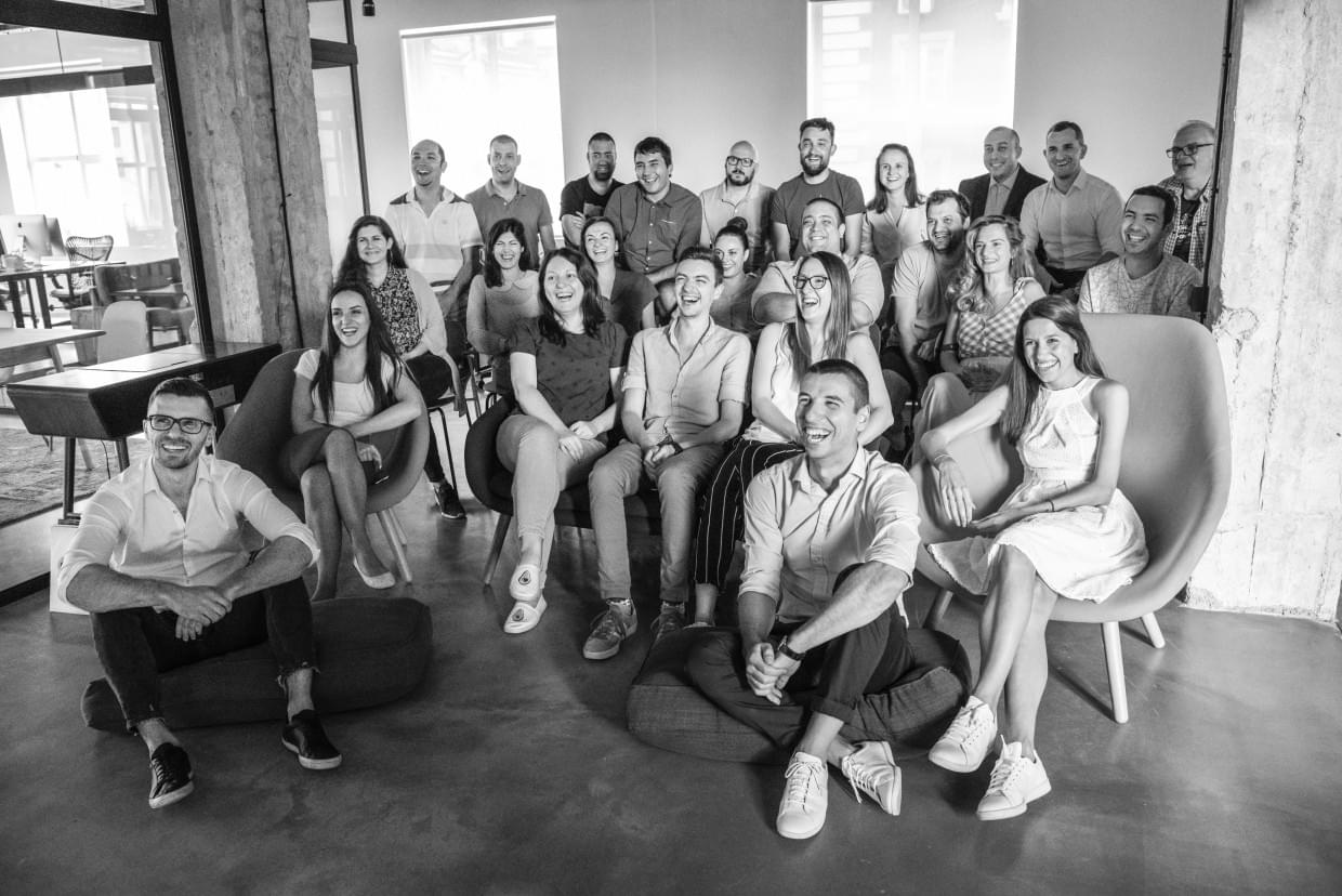 Product owners and the Despark team Despark team at the office in Sofia - Digital Product Development
