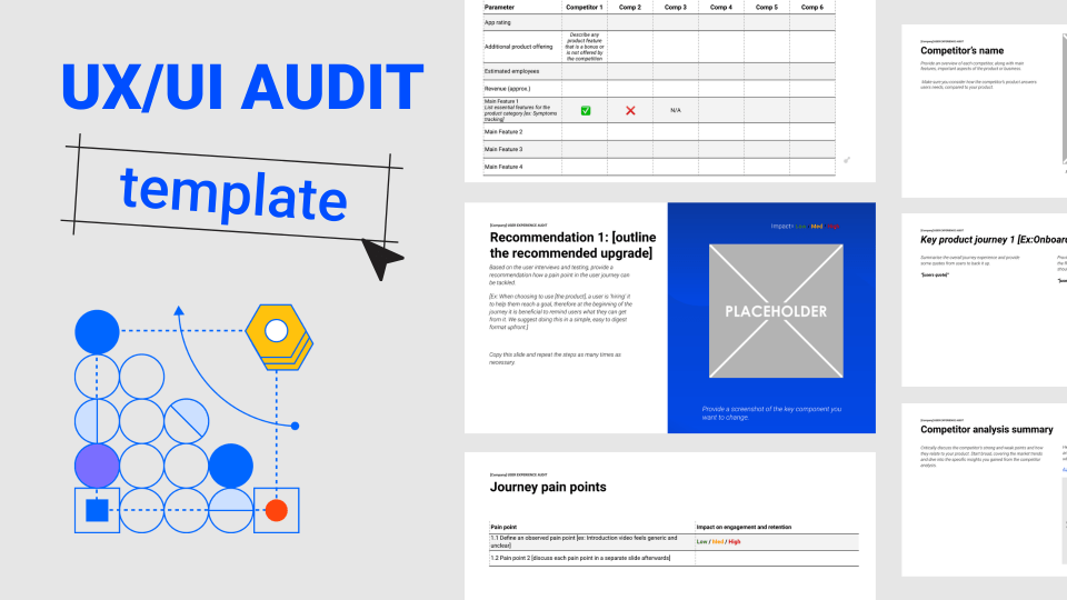 Download a free UX/UI audit template by Despark